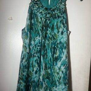 New Directions XL Multicolored Tunic Whimsical Country Club